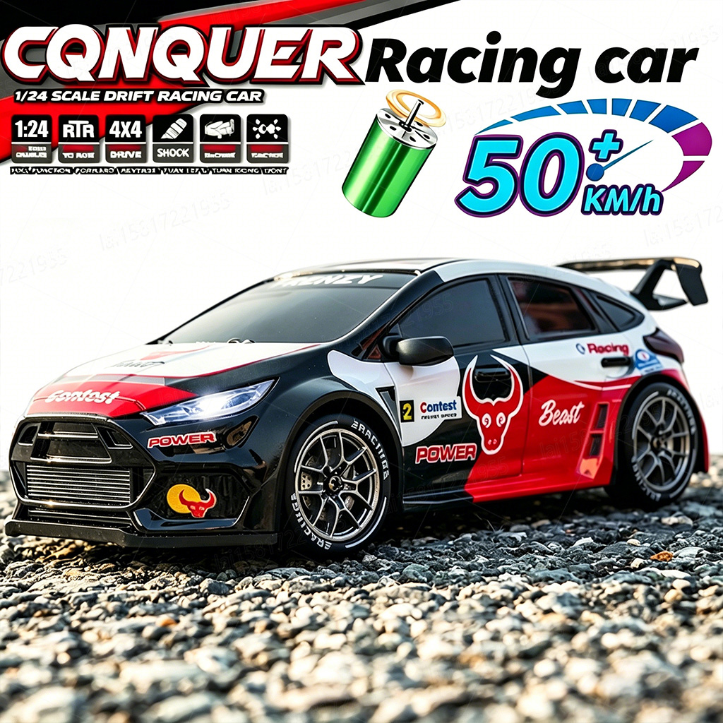 Victor Racket Jetspeed - Coche RC 4WD 1:24 50KM/H, Coche