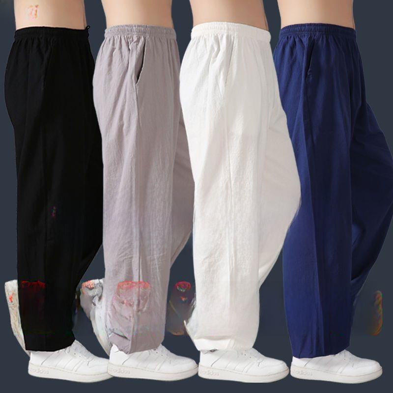 Yoga Fitness Training - Pantalones Sueltos de Algodón y Lino