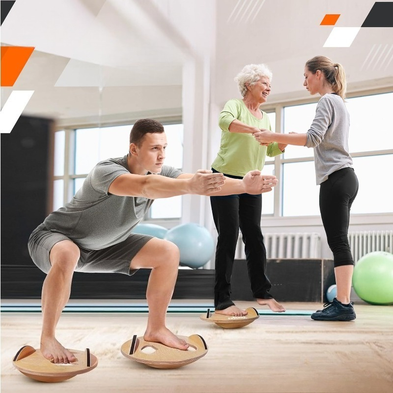 Tabla de Equilibrio de Madera  - Yoga Fitness Training reseña y precio